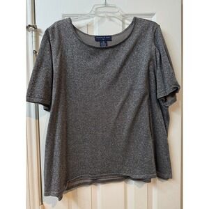 Preston & York plus size silver pull‎ over top size 3X  NWOT